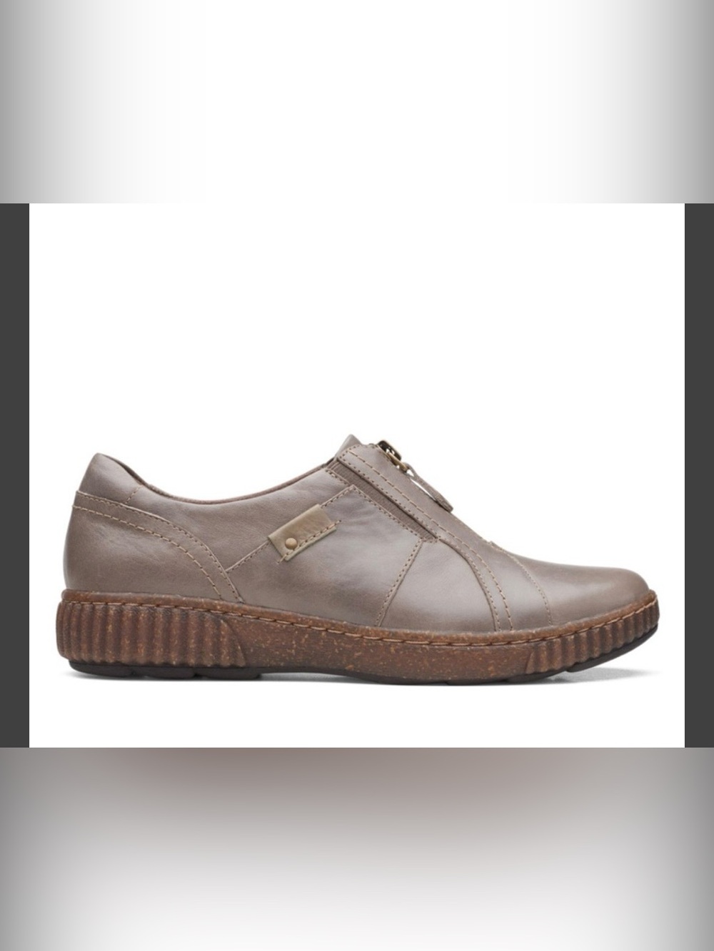 Clark’s Magnolia Comfort Slip-On Women's Shoe in Taupe sz 7W nwob